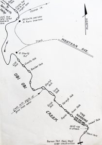 Obi Obi Creek below Baroon Pocket with local names