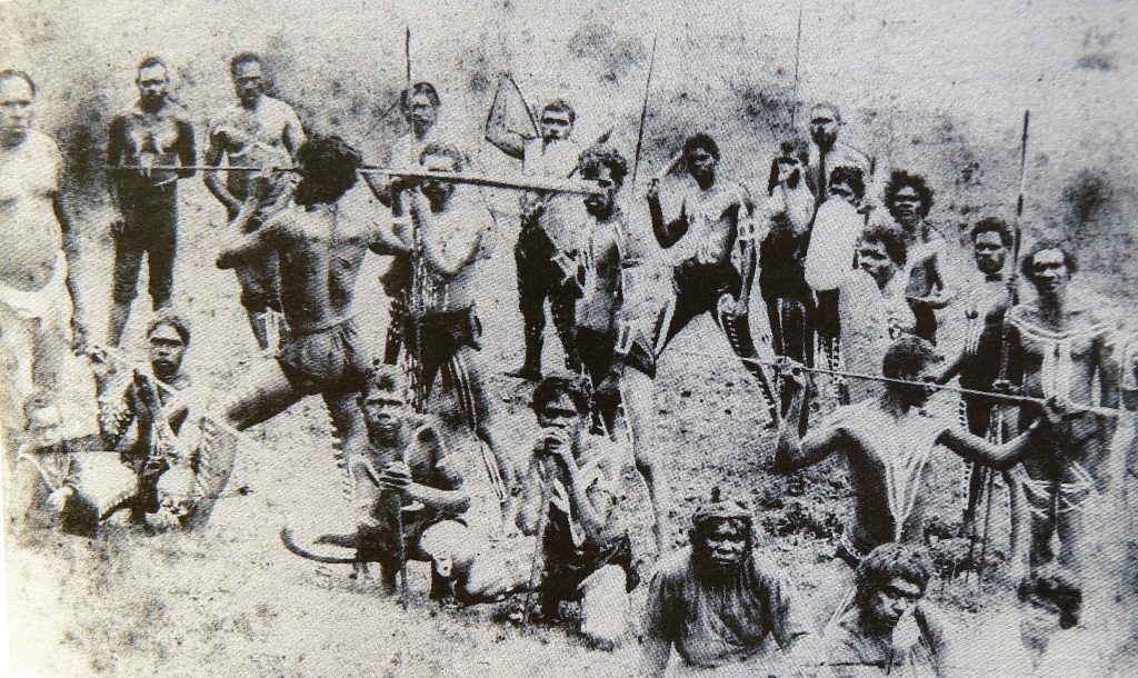 An 1880s gathering at Bridge Creek which joins the Obi Obi at Baroon Pocket