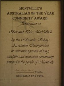 Montville's 1999 Citizenship Award